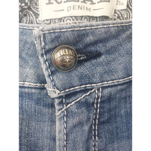 Ariat Jeans Woman Size 31XL R.E.A.L. Mid Rise Stretch Whipstitch Boot Cut Jean - Picture 4 of 13